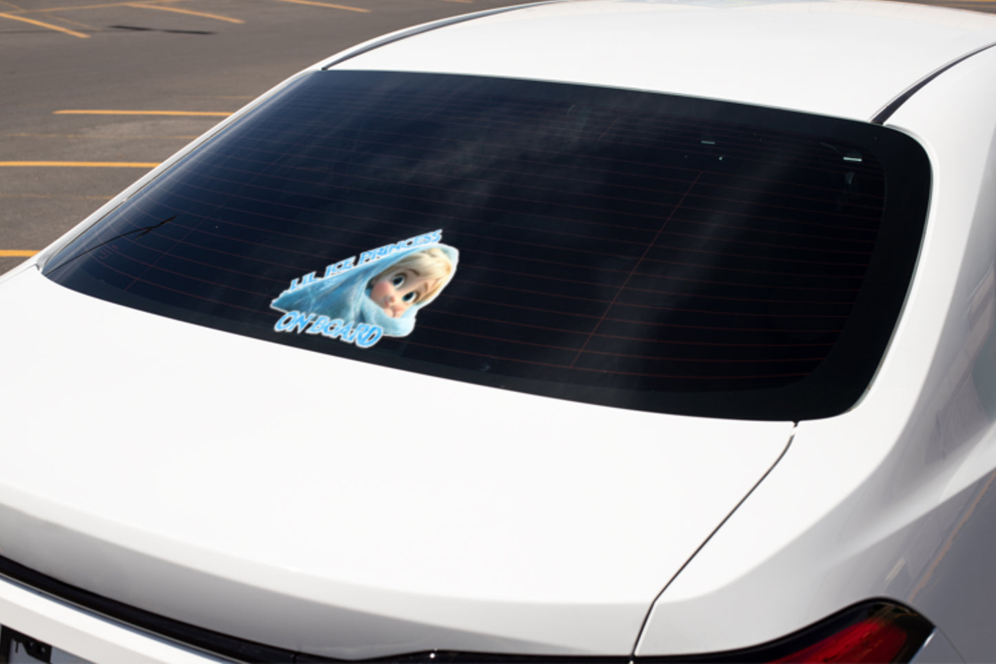 Lil Ice Princess On Board – Frozen Inspired Cute Baby Elsa Car Baby On Board Sticker – High Quality, Weatherproof & Adorable!