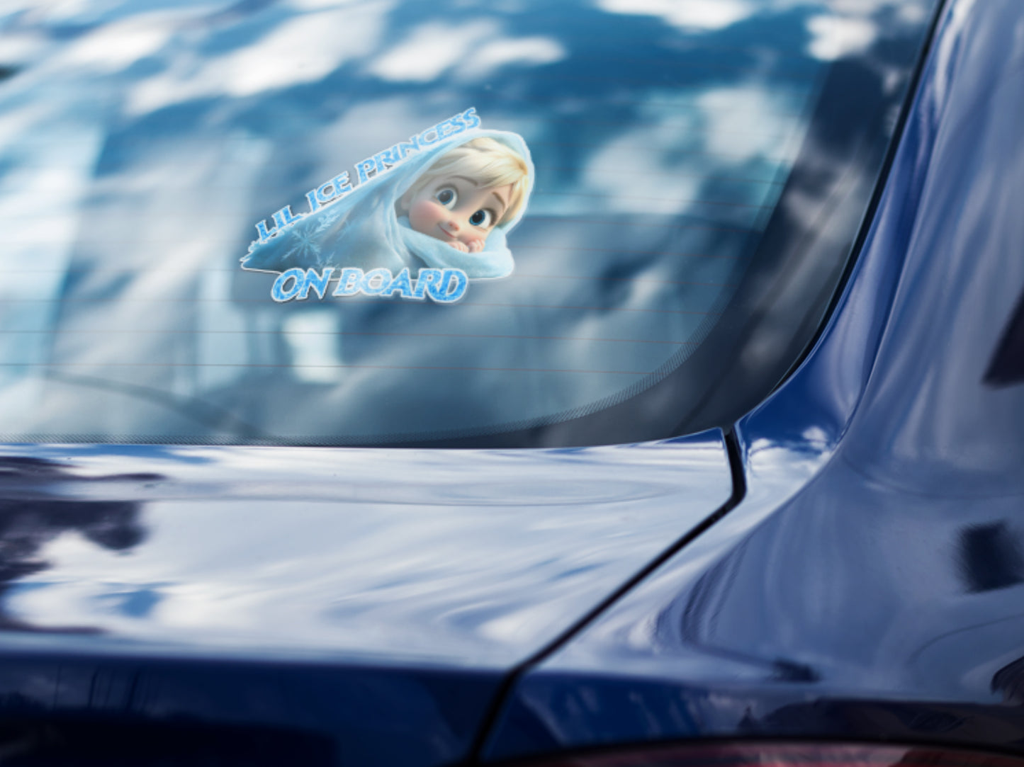 Lil Ice Princess On Board – Frozen Inspired Cute Baby Elsa Car Baby On Board Sticker – High Quality, Weatherproof & Adorable!