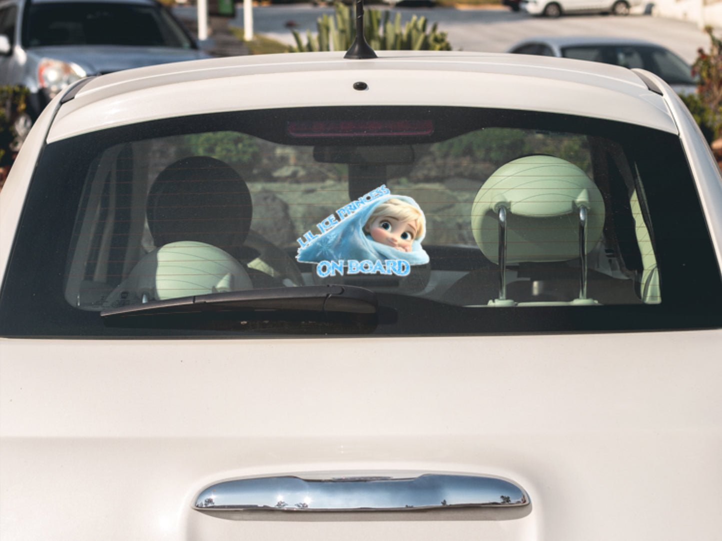Lil Ice Princess On Board – Frozen Inspired Cute Baby Elsa Car Baby On Board Sticker – High Quality, Weatherproof & Adorable!