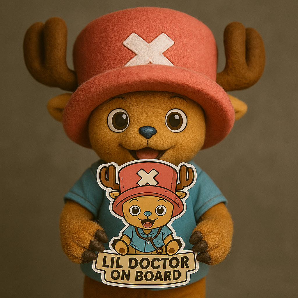 Lil Doctor On Board – Cute Baby Chopper Baby On Board Car Sticker | One Piece Inspired
