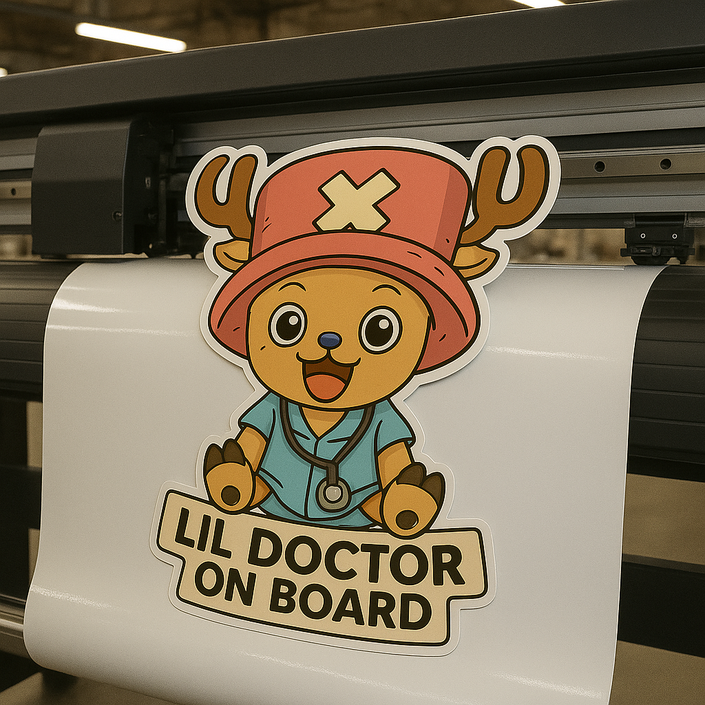 Lil Doctor On Board – Cute Baby Chopper Baby On Board Car Sticker | One Piece Inspired