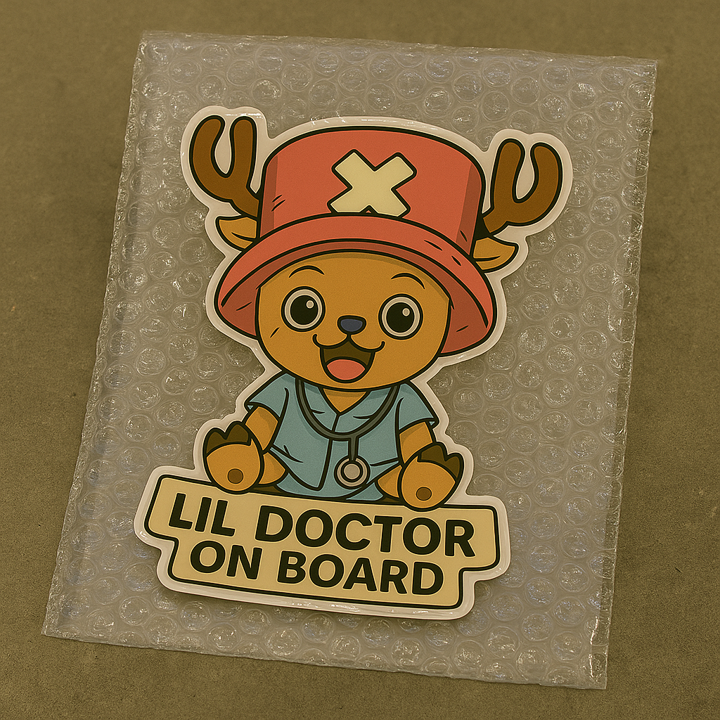 Lil Doctor On Board – Cute Baby Chopper Baby On Board Car Sticker | One Piece Inspired