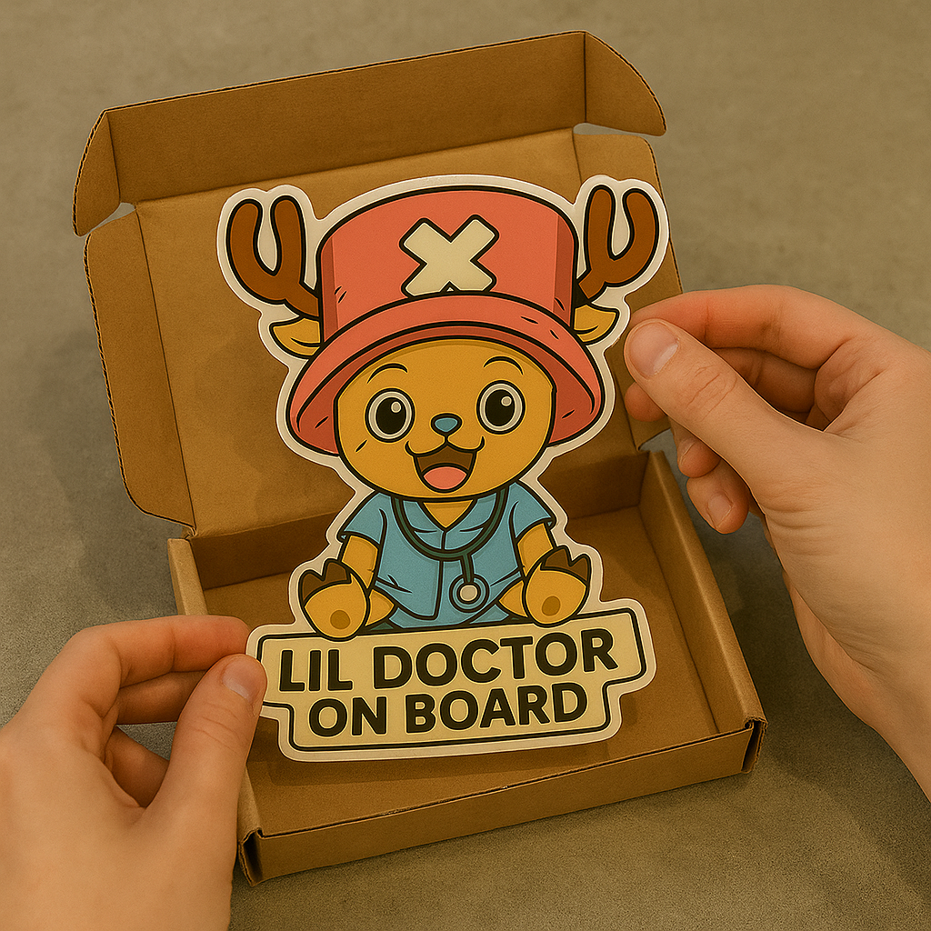 Lil Doctor On Board – Cute Baby Chopper Baby On Board Car Sticker | One Piece Inspired