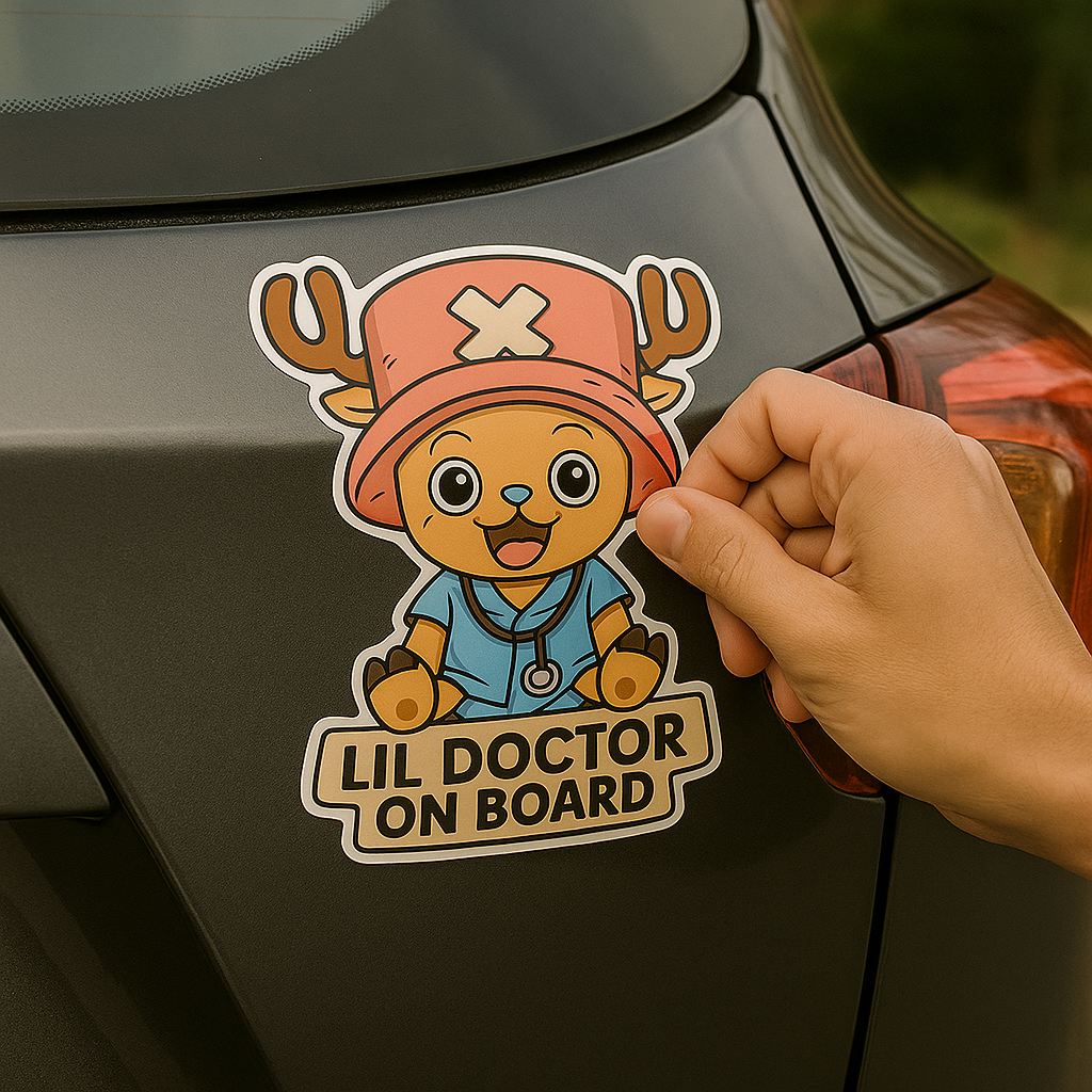 Lil Doctor On Board – Cute Baby Chopper Baby On Board Car Sticker | One Piece Inspired