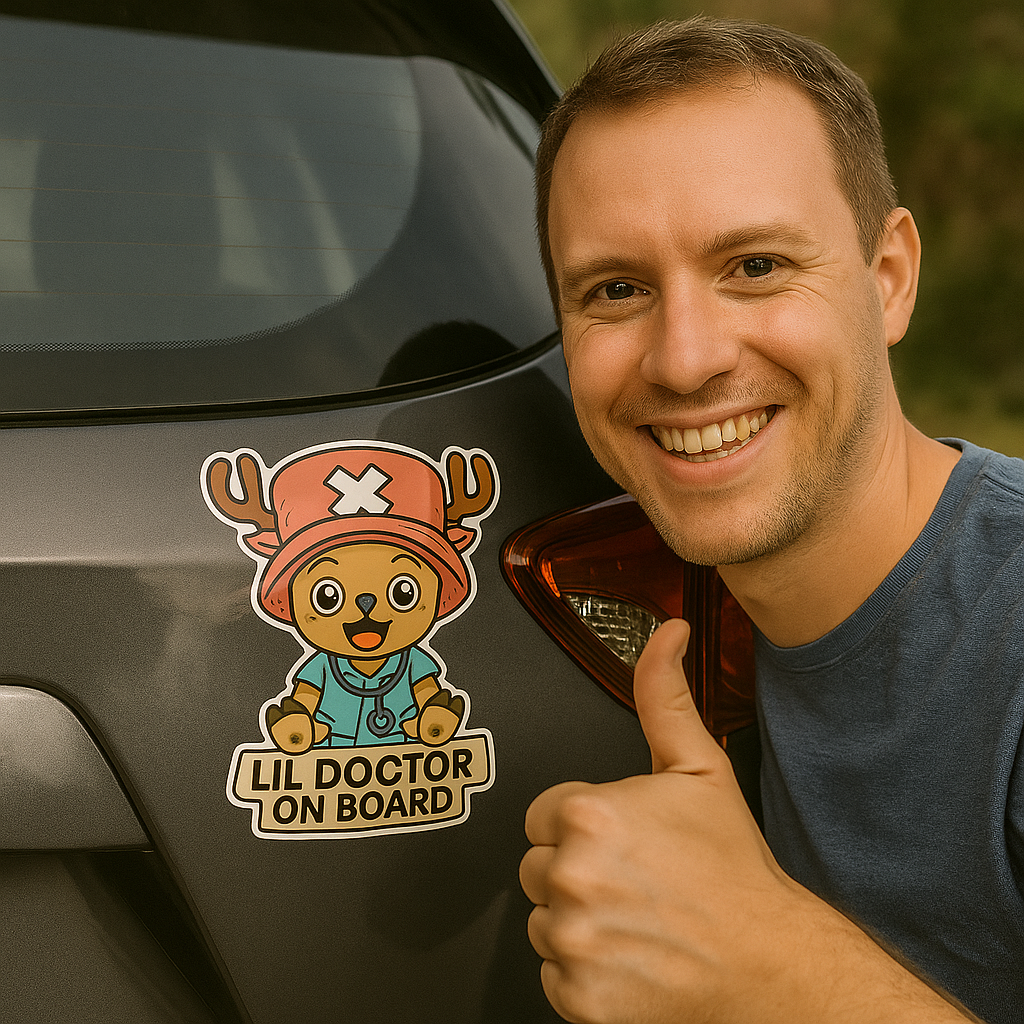 Lil Doctor On Board – Cute Baby Chopper Baby On Board Car Sticker | One Piece Inspired