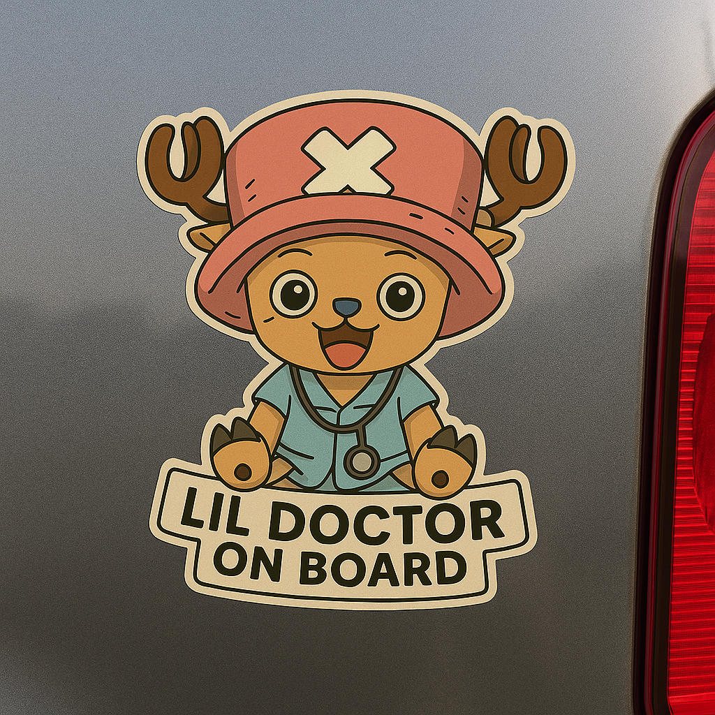 Lil Doctor On Board – Cute Baby Chopper Baby On Board Car Sticker | One Piece Inspired