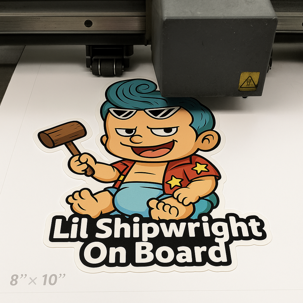 Lil Shipwright On Board – Cute Baby Franky Baby On Board Car Sticker | One Piece Inspired