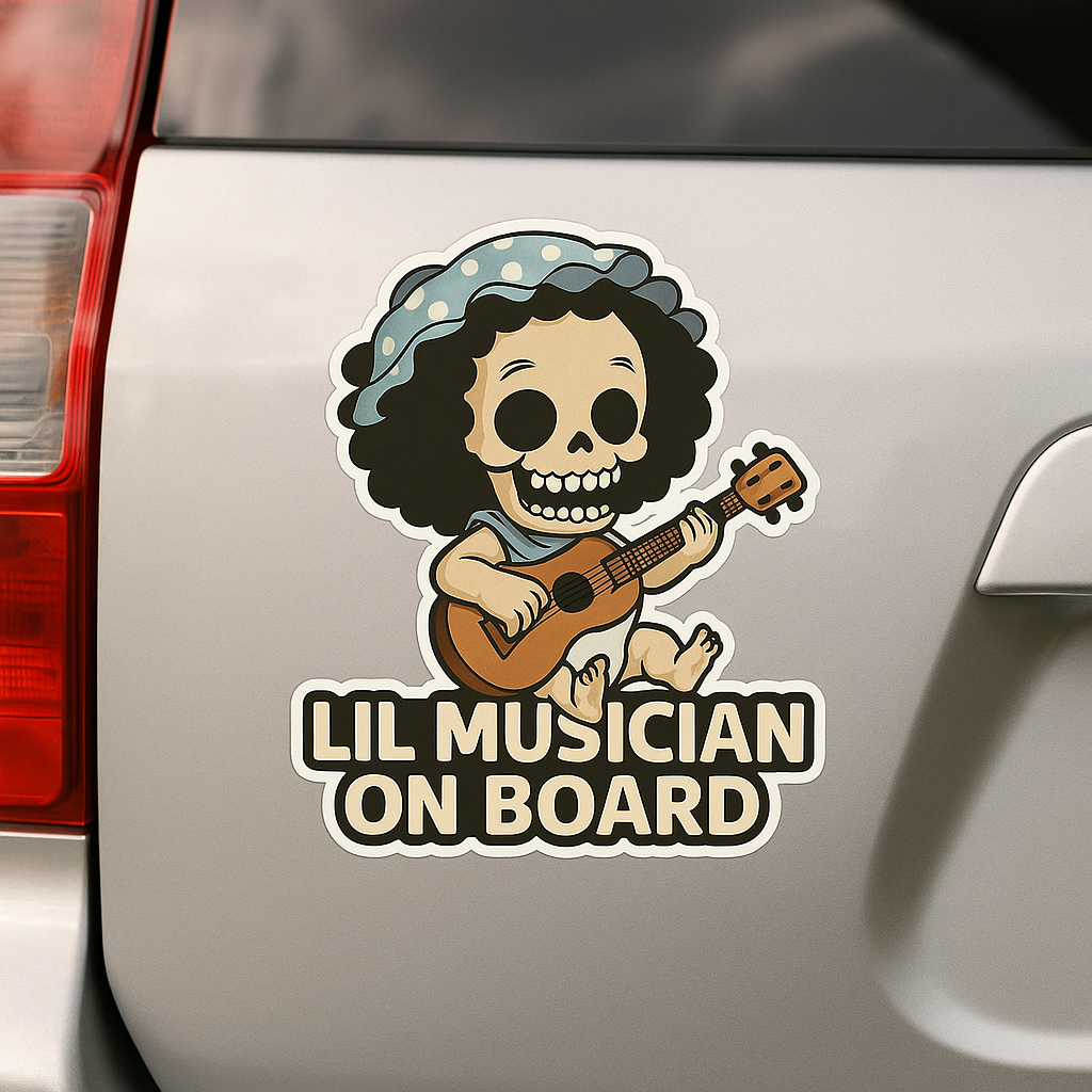 Lil Musician On Board – Cute Baby Brook Baby On Board Car Sticker | One Piece Inspired