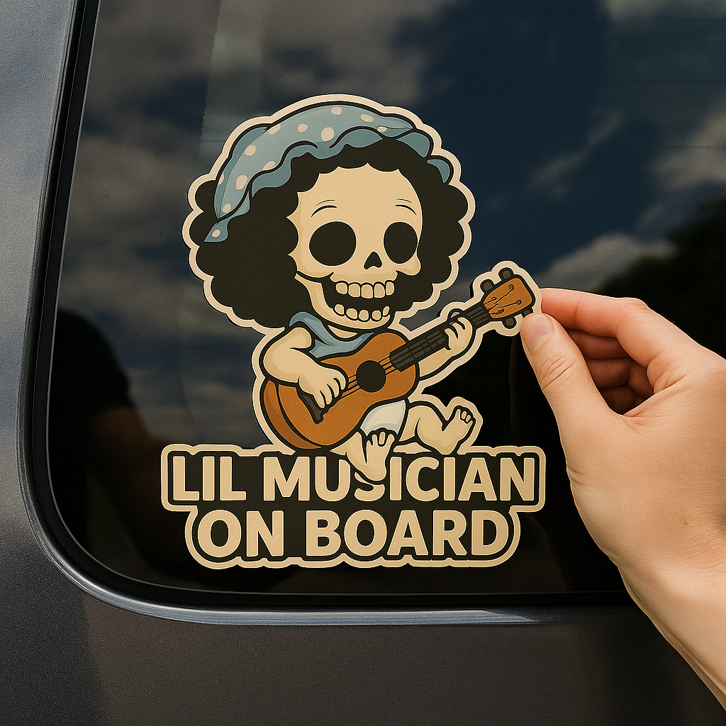 Lil Musician On Board – Cute Baby Brook Baby On Board Car Sticker | One Piece Inspired