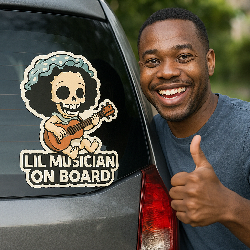 Lil Musician On Board – Cute Baby Brook Baby On Board Car Sticker | One Piece Inspired