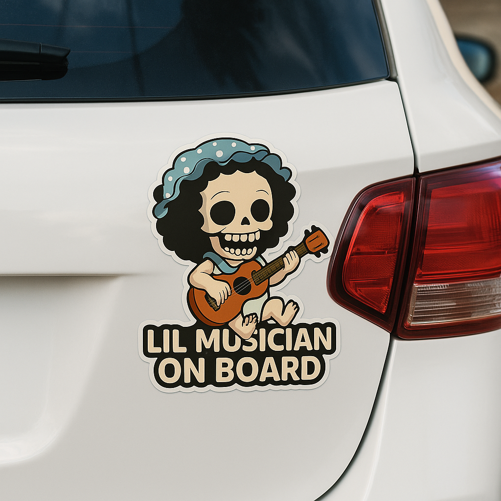 Lil Musician On Board – Cute Baby Brook Baby On Board Car Sticker | One Piece Inspired