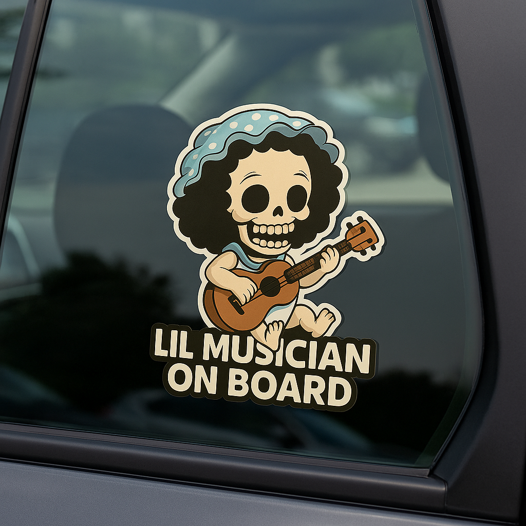 Lil Musician On Board – Cute Baby Brook Baby On Board Car Sticker | One Piece Inspired