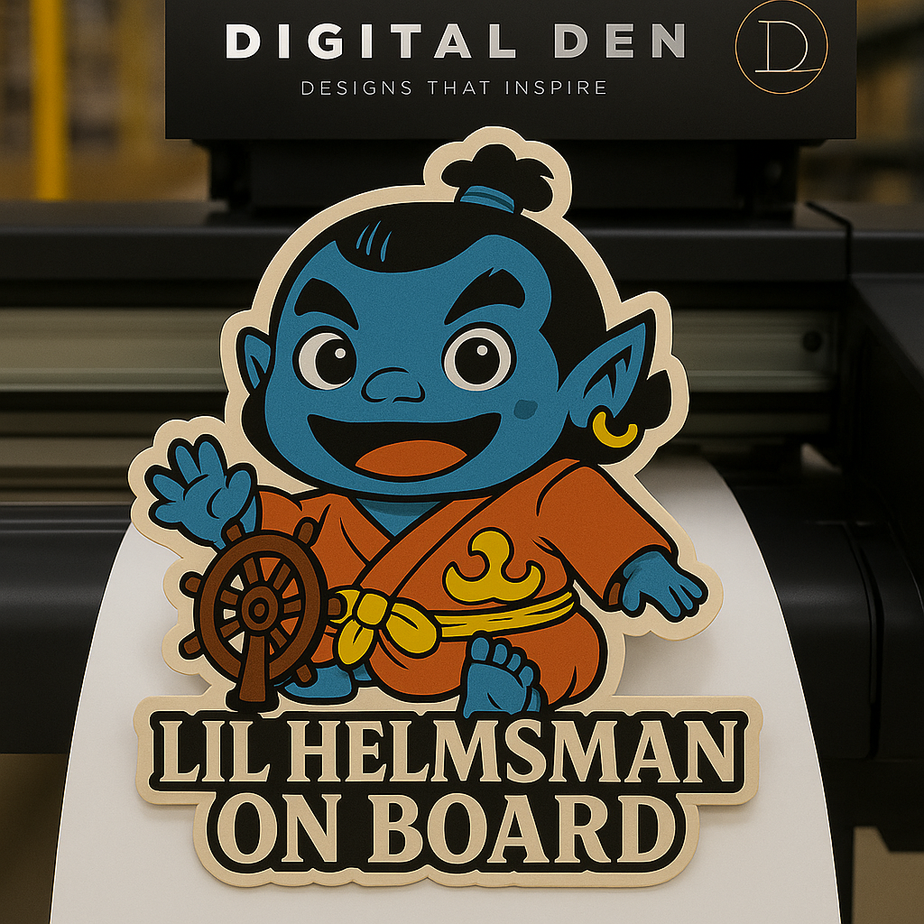 Lil Helmsman On Board – Cute Baby Jinbe Baby On Board Car Sticker | One Piece Inspired