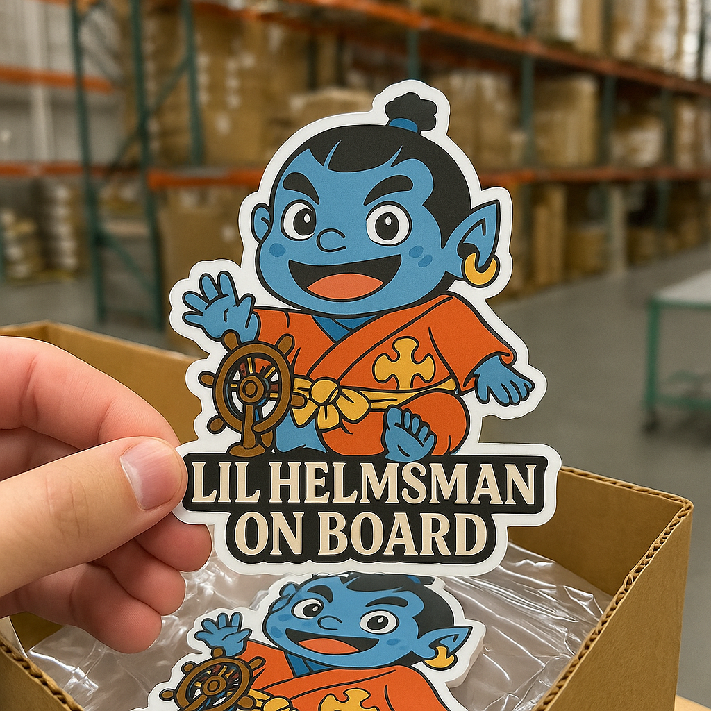 Lil Helmsman On Board – Cute Baby Jinbe Baby On Board Car Sticker | One Piece Inspired