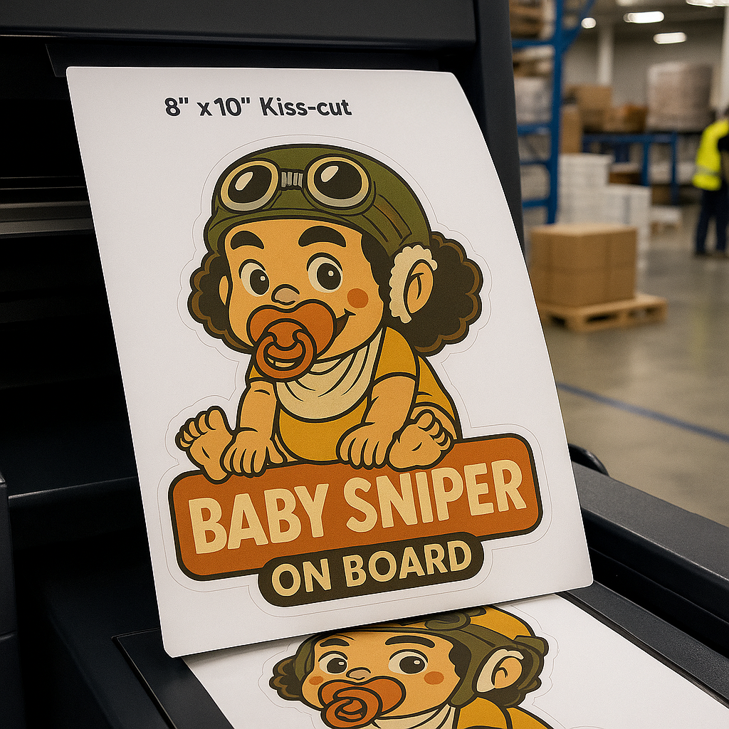 Baby Sniper On Board – Cute Usopp Baby On Board Car Sticker | One Piece Anime Inspired Vinyl Decal