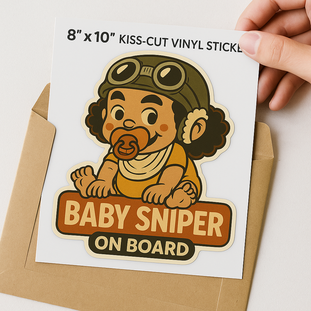 Baby Sniper On Board – Cute Usopp Baby On Board Car Sticker | One Piece Anime Inspired Vinyl Decal