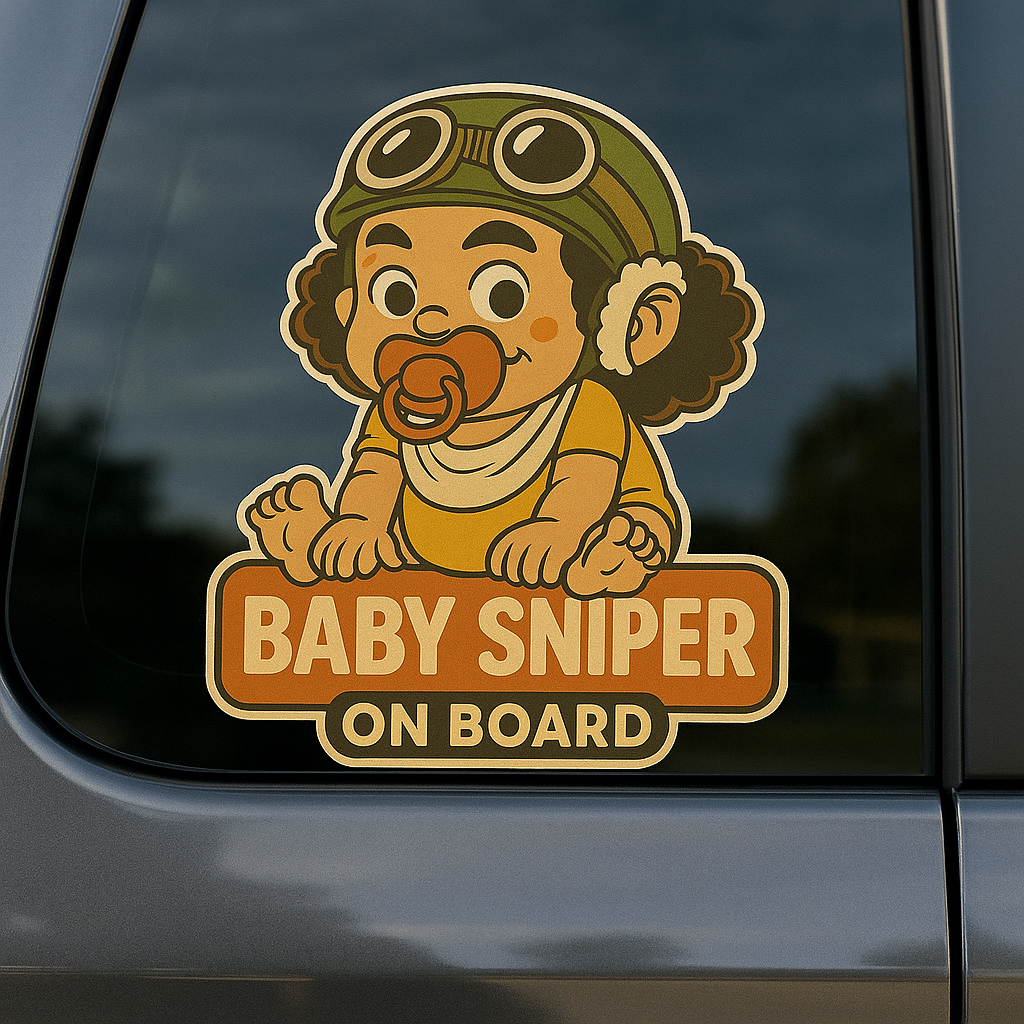 Baby Sniper On Board – Cute Usopp Baby On Board Car Sticker | One Piece Anime Inspired Vinyl Decal