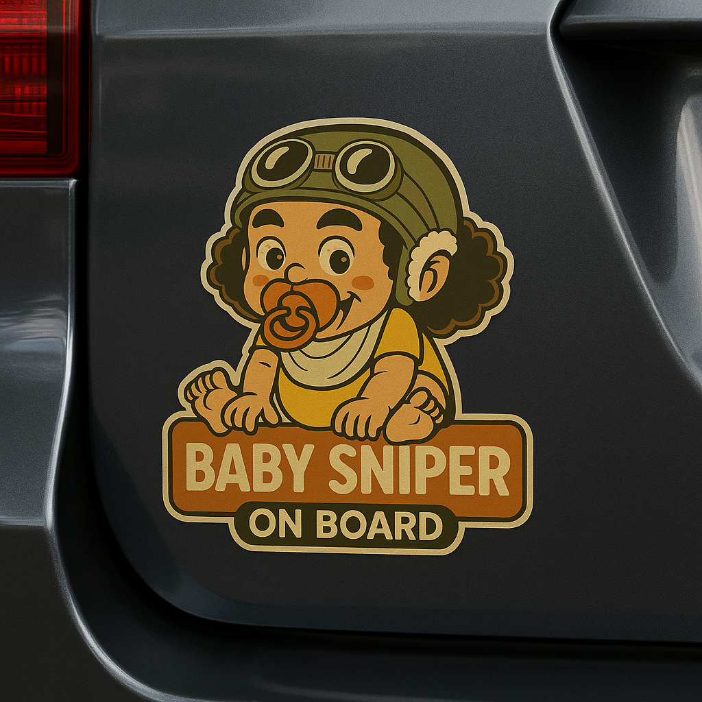 Baby Sniper On Board – Cute Usopp Baby On Board Car Sticker | One Piece Anime Inspired Vinyl Decal
