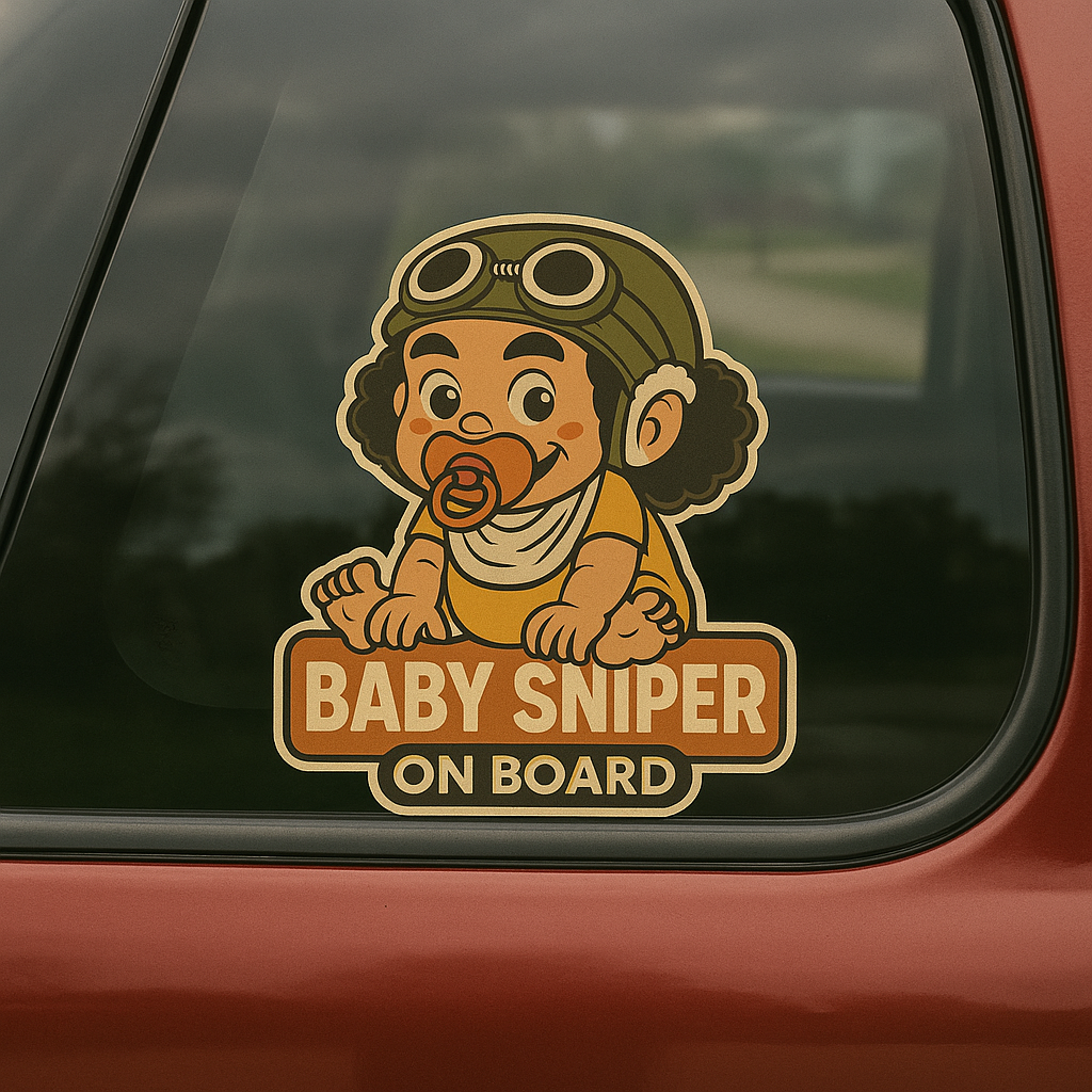 Baby Sniper On Board – Cute Usopp Baby On Board Car Sticker | One Piece Anime Inspired Vinyl Decal