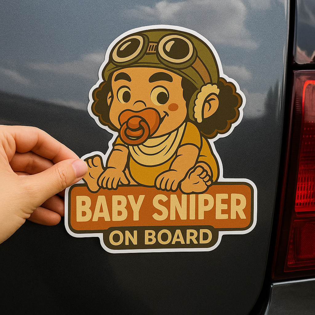 Baby Sniper On Board – Cute Usopp Baby On Board Car Sticker | One Piece Anime Inspired Vinyl Decal