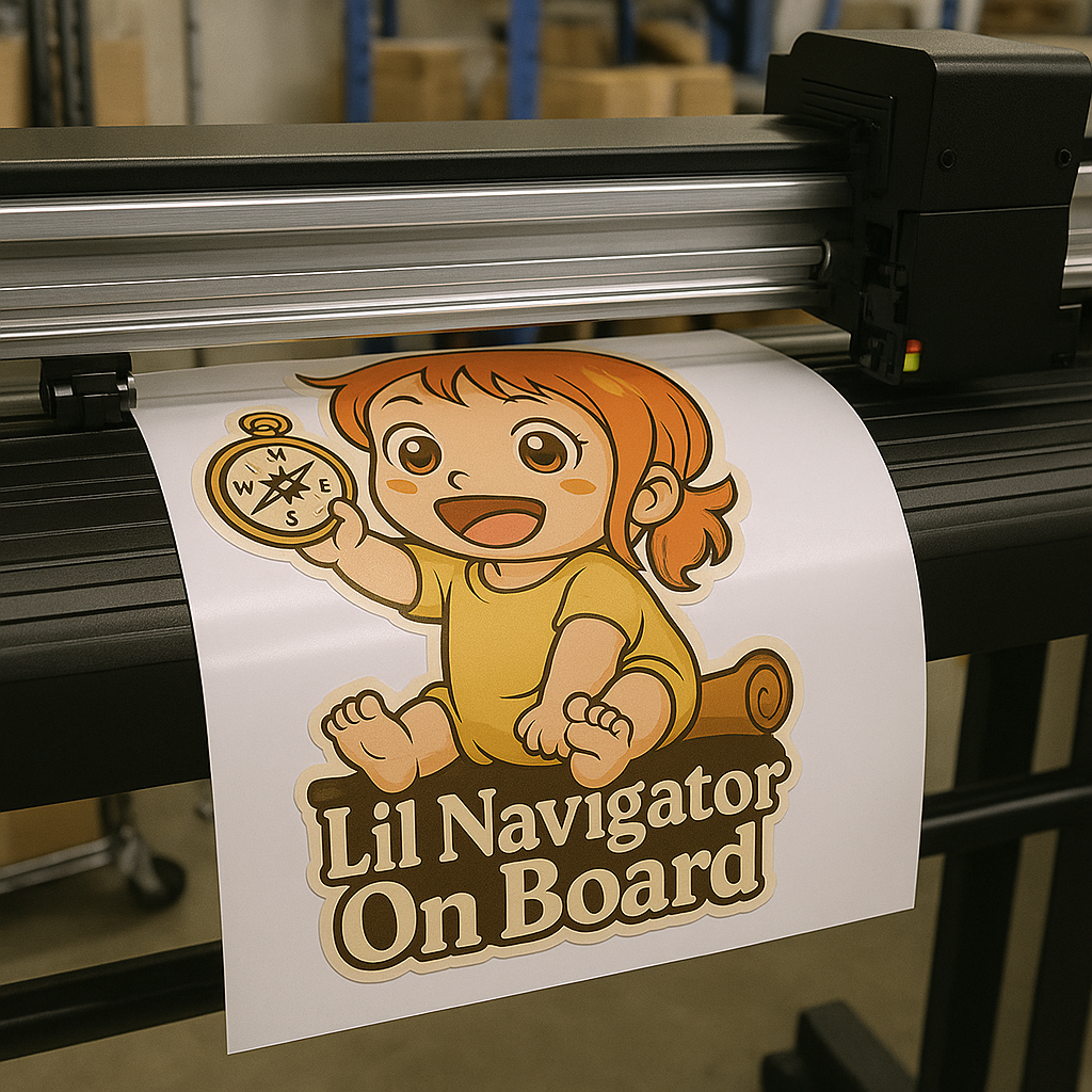 Lil Navigator On Board – Cute Nami Baby On Board Car Sticker | One Piece Anime Inspired Vinyl Decal