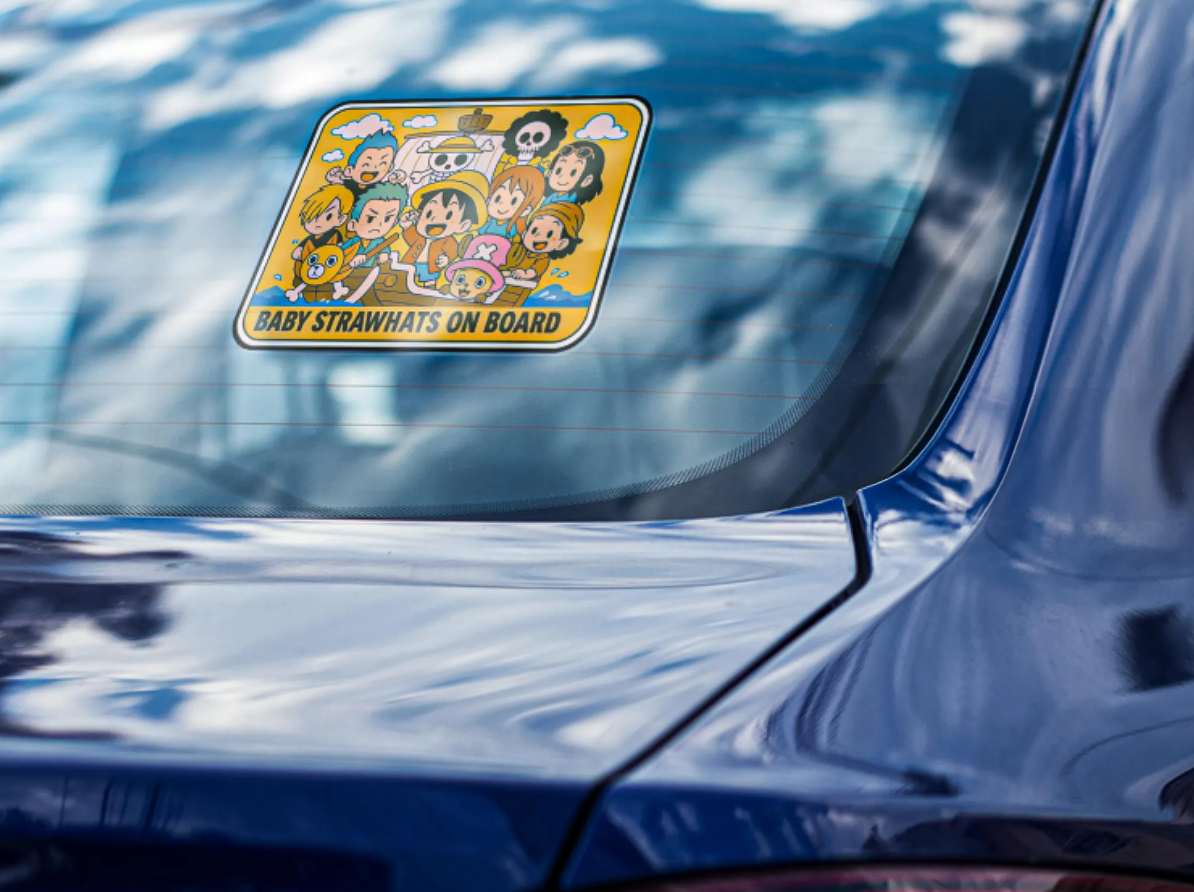 Baby On Board – Cute Strawhats Car Sticker | One Piece Anime Inspired Vinyl Decal