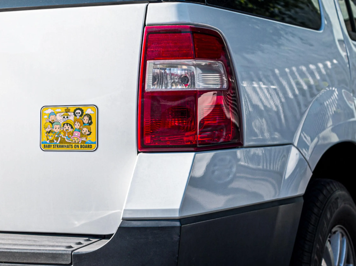 Baby On Board – Cute Strawhats Car Sticker | One Piece Anime Inspired Vinyl Decal