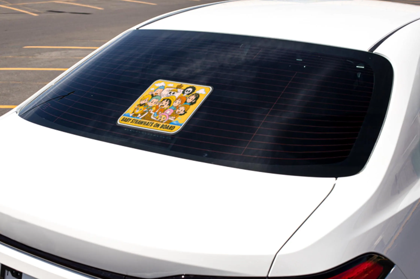 Baby On Board – Cute Strawhats Car Sticker | One Piece Anime Inspired Vinyl Decal
