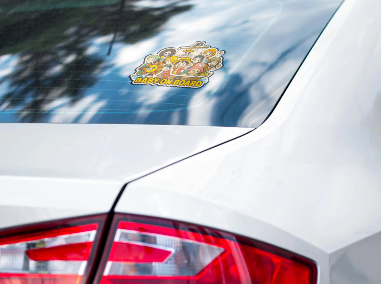 Baby On Board β Straw Hats One Piece Car Sticker | Cute Vinyl Decal on Thousand Sunny