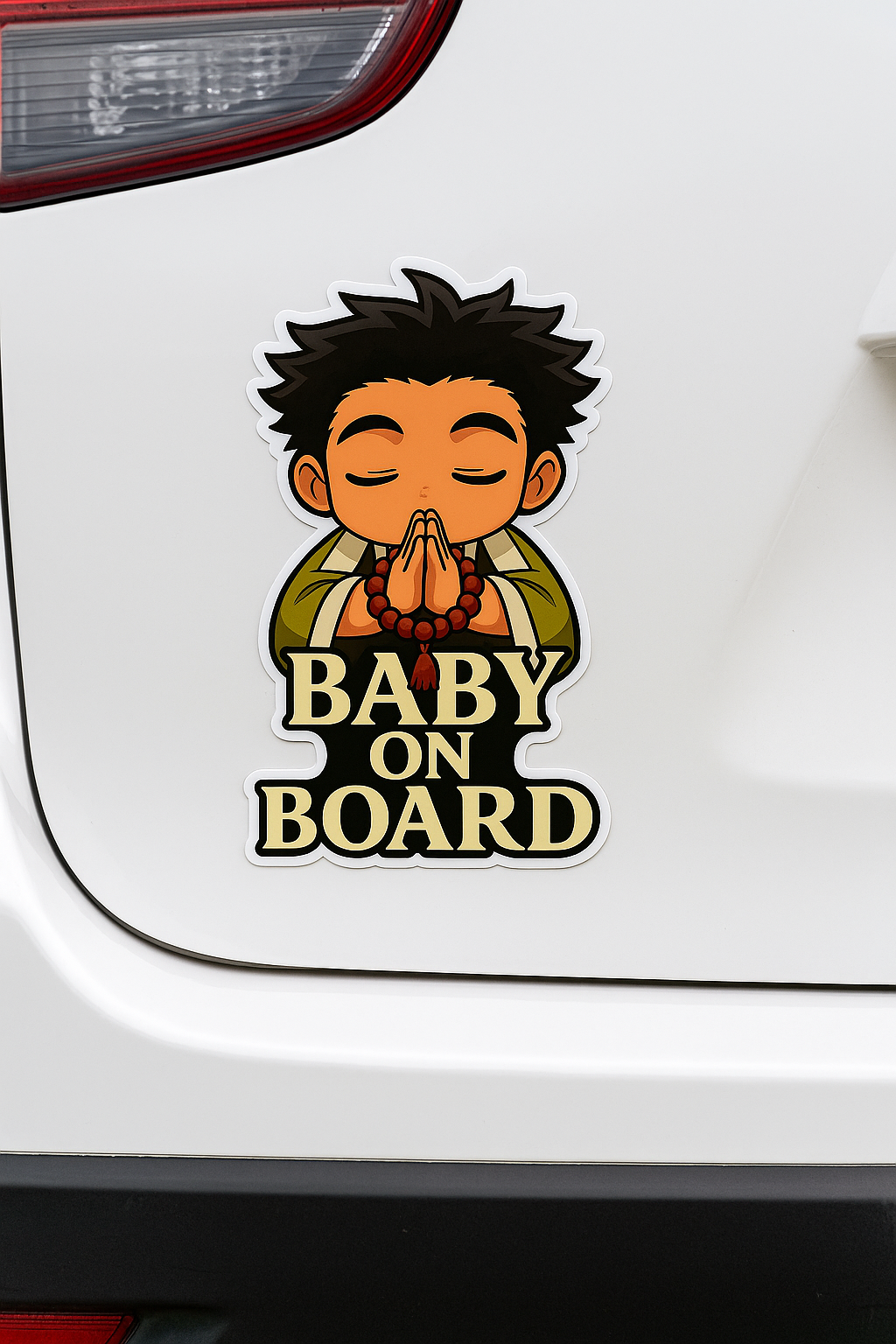 Cute Baby Gyomei Himejima "Baby On Board" Car Sticker – Demon Slayer Anime-Inspired,  High Quality Waterproof Vinyl