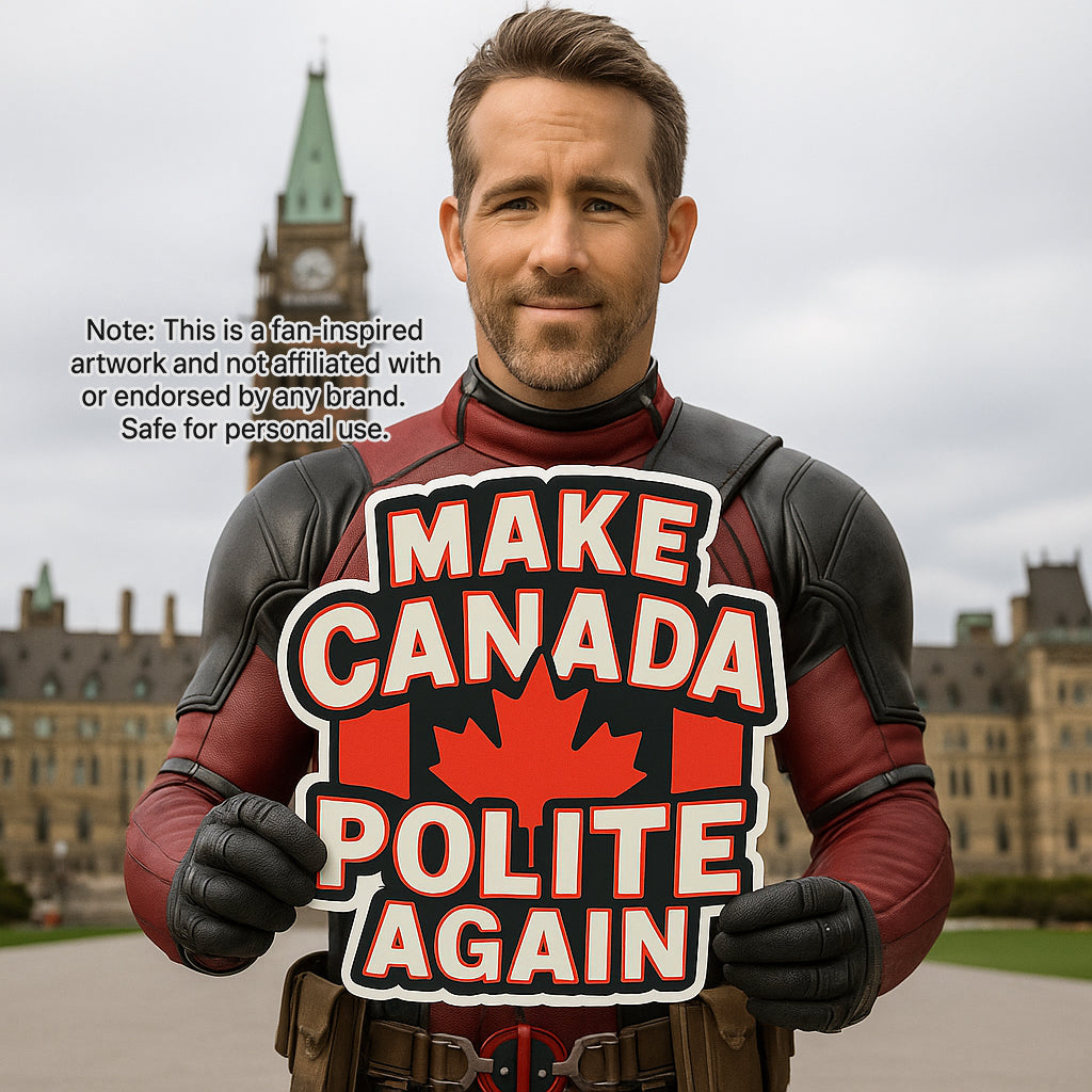 Make Canada Polite Again – Funny Canadian Sticker For Cars and Many More! | High Quality Bold Red Vinyl Decal
