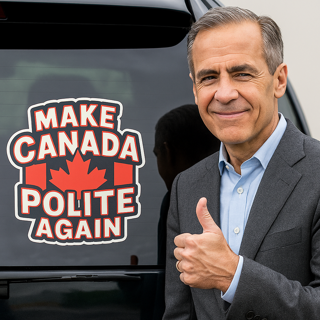 Make Canada Polite Again – Funny Canadian Sticker For Cars and Many More! | High Quality Bold Red Vinyl Decal