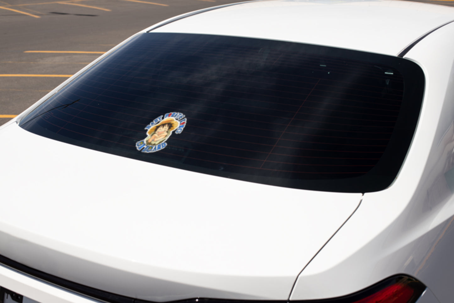 Lil Pirate King On Board – Cute Baby Boy Luffy | Baby On Board Car Sticker | One Piece Inspired Vinyl Decal