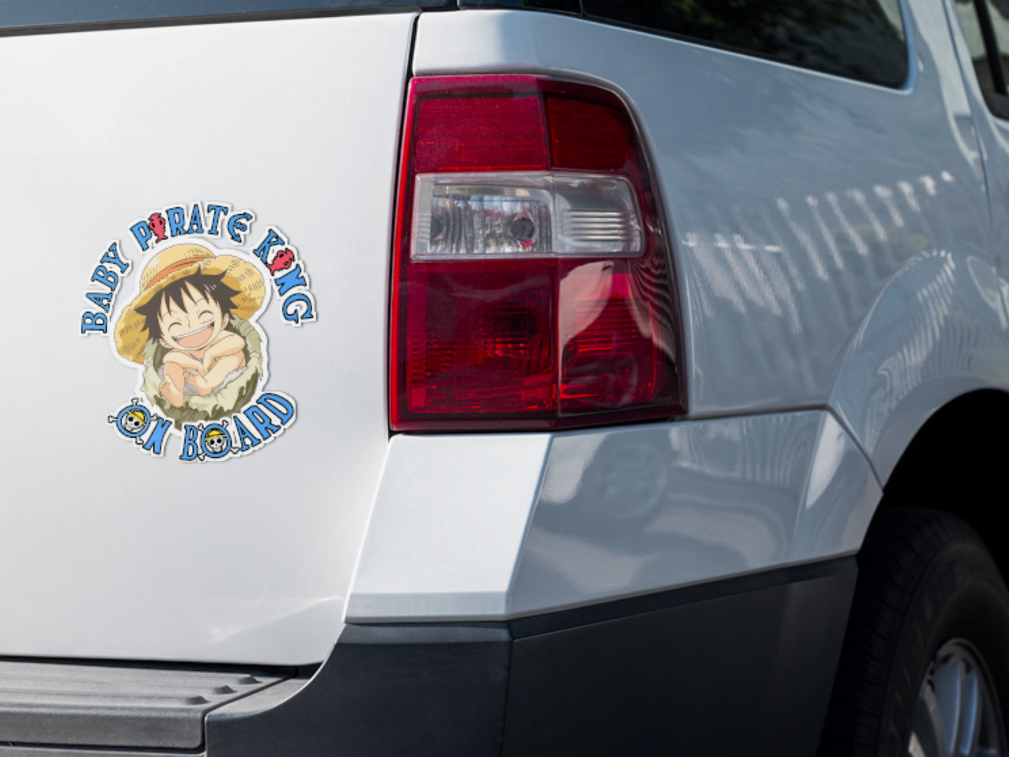 Lil Pirate King On Board – Cute Baby Boy Luffy | Baby On Board Car Sticker | One Piece Inspired Vinyl Decal
