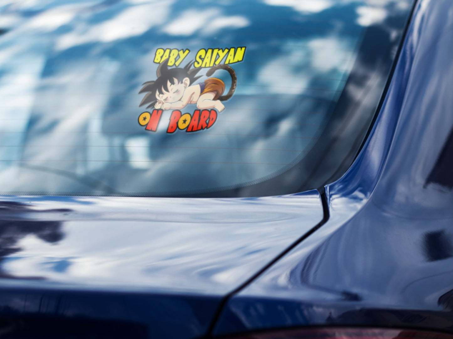 Baby Saiyan On Board – Cute Boy Goku Baby On Board Car Sticker | Dragon Ball Z Inspired Vinyl Decal