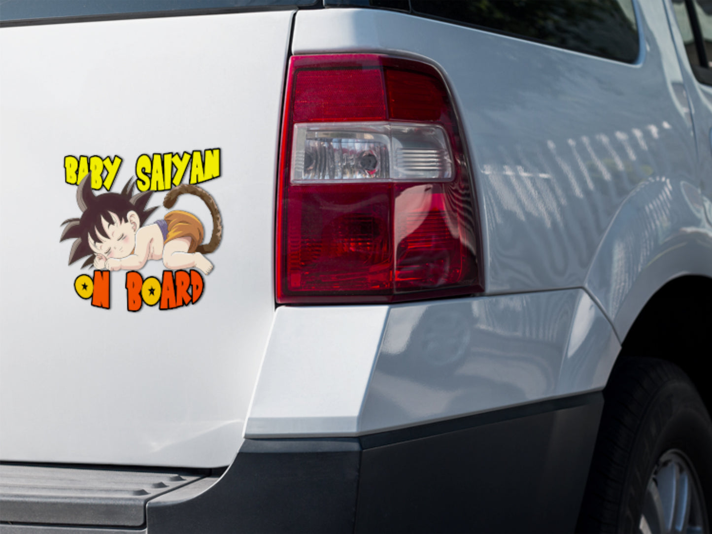 Baby Saiyan On Board – Cute Boy Goku Baby On Board Car Sticker | Dragon Ball Z Inspired Vinyl Decal