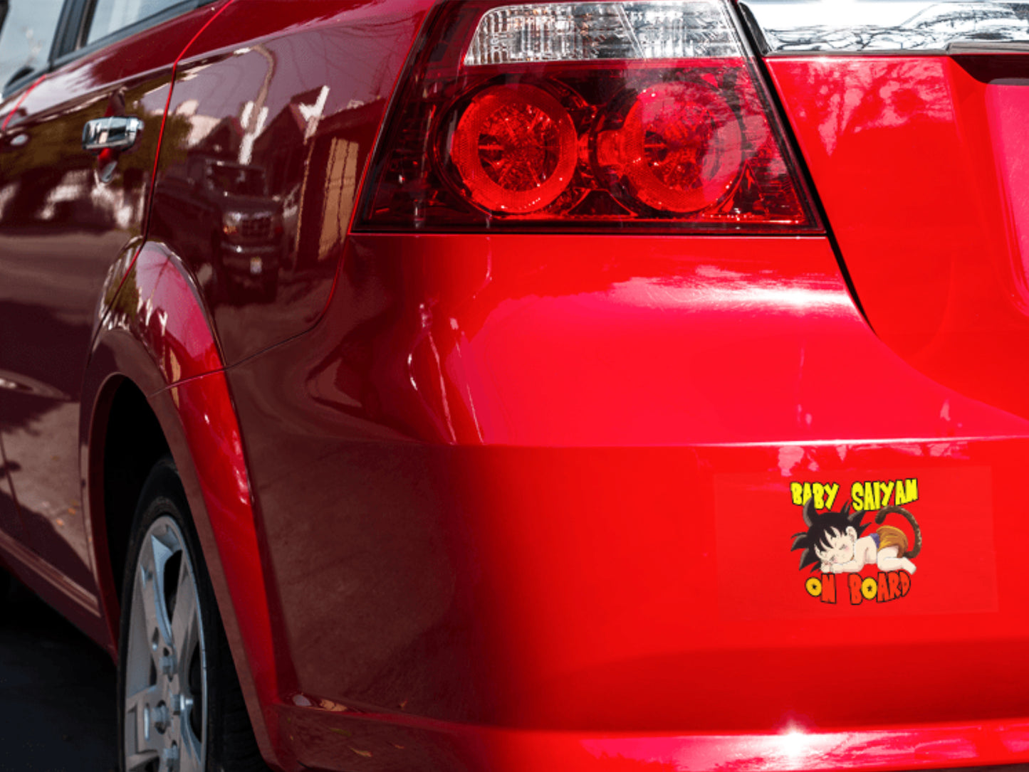 Baby Saiyan On Board – Cute Boy Goku Baby On Board Car Sticker | Dragon Ball Z Inspired Vinyl Decal