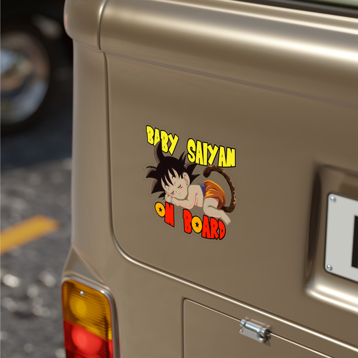 Baby Saiyan On Board – Cute Boy Goku Baby On Board Car Sticker | Dragon Ball Z Inspired Vinyl Decal