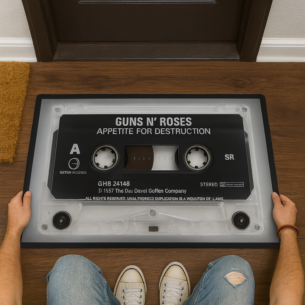 Guns N Roses Cassette Doormat – Appetite for Destruction Vintage Rug