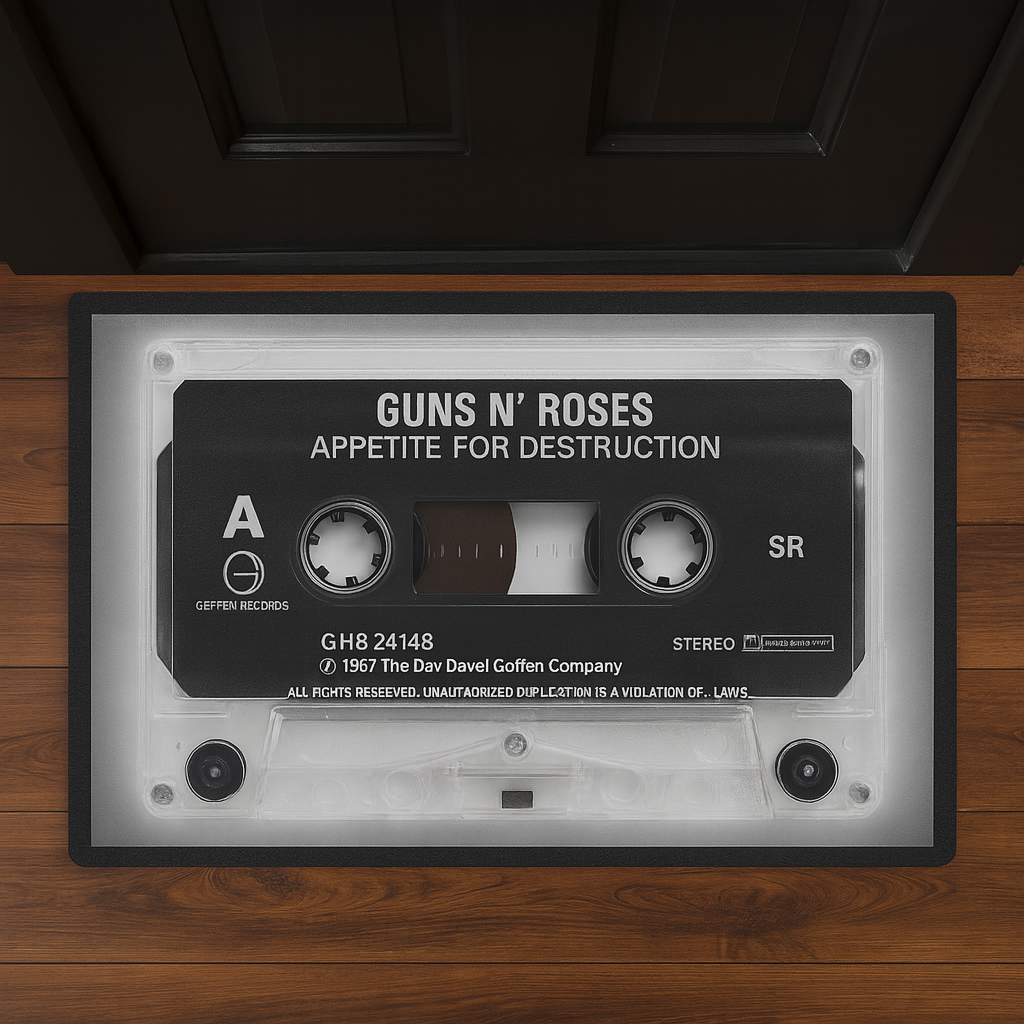 Guns N Roses Cassette Doormat – Appetite for Destruction Vintage Rug