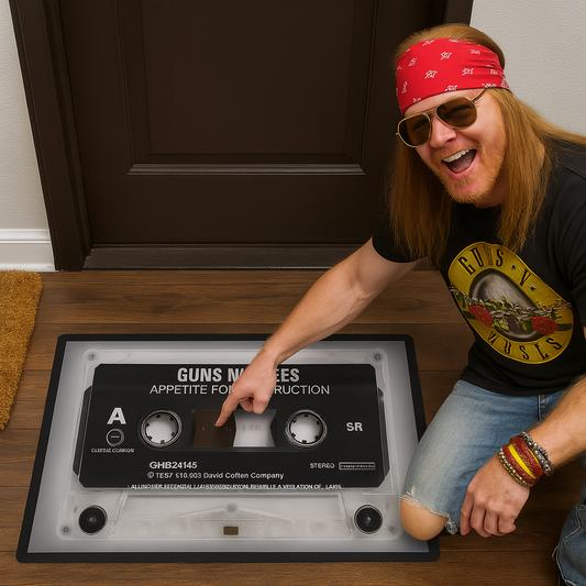 Guns N Roses Cassette Doormat – Appetite for Destruction Vintage Rug