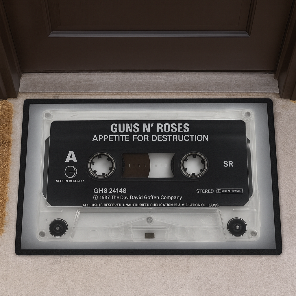 Guns N Roses Cassette Doormat – Appetite for Destruction Vintage Rug
