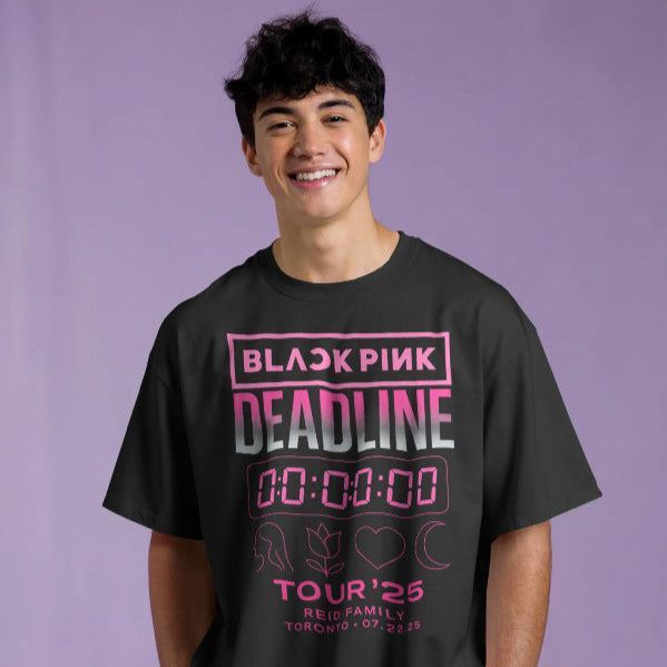 Custom BLACK PINK Deadline Tour Shirt – Add Family, Company, Location & Date | K-Pop Concert Tee