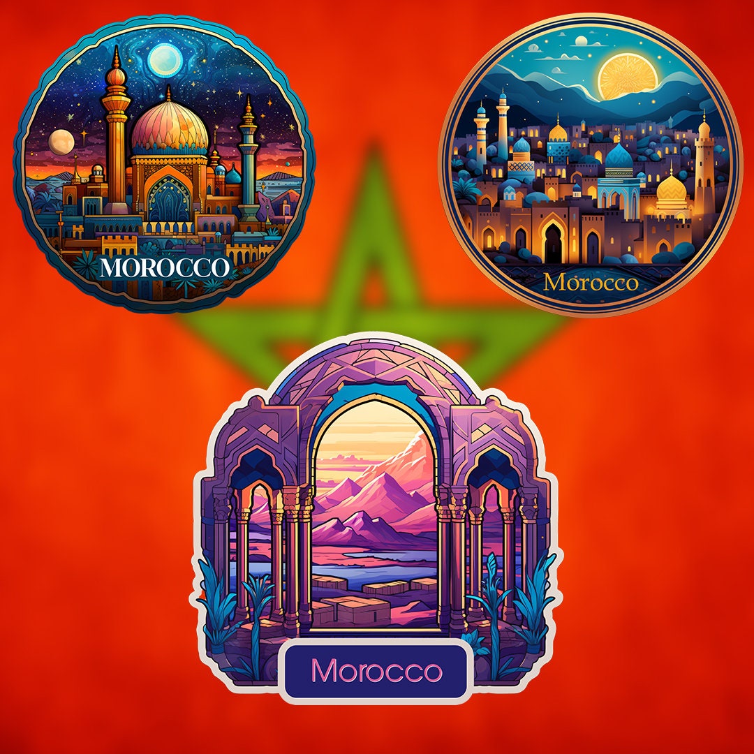 100+ Travel Destination Digital Stickers – Famous Landmarks, Countries & Tourism Decals for Laptop, Car, Scrapbook & Luggage