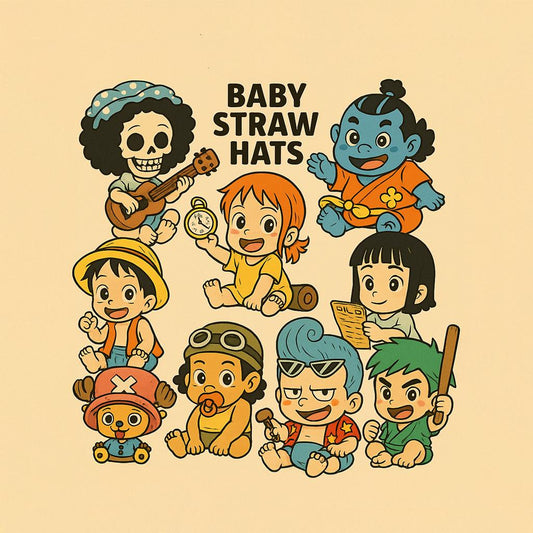 Digital Print Cute Baby Strawhats Pirates, One Piece Anime, Printable, DIY Crafts, Scrapbooks, Car Decals, Stickers, Quality Fast Download