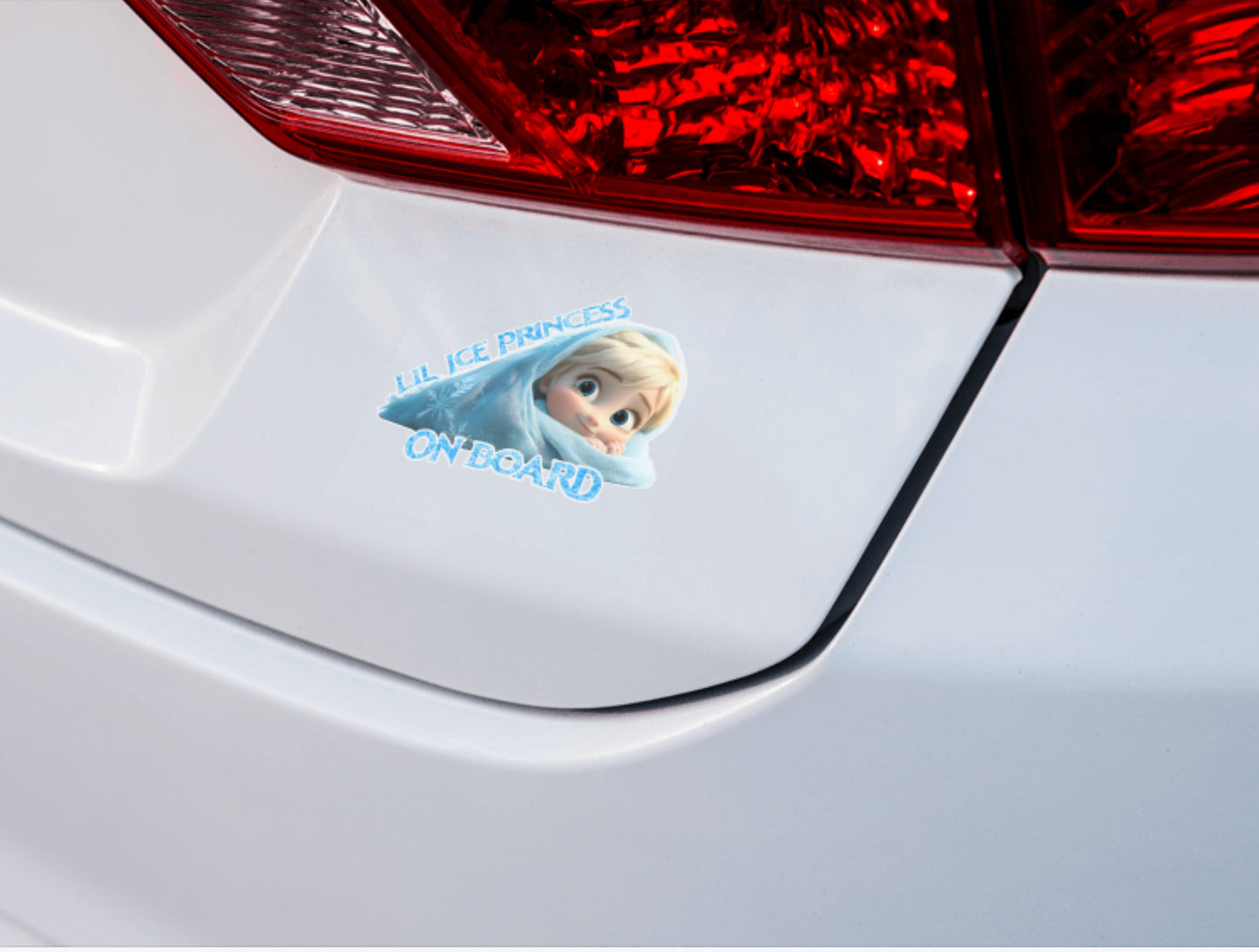 Lil Ice Princess On Board – Frozen Inspired Cute Baby Elsa Car Baby On Board Sticker – High Quality, Weatherproof & Adorable!