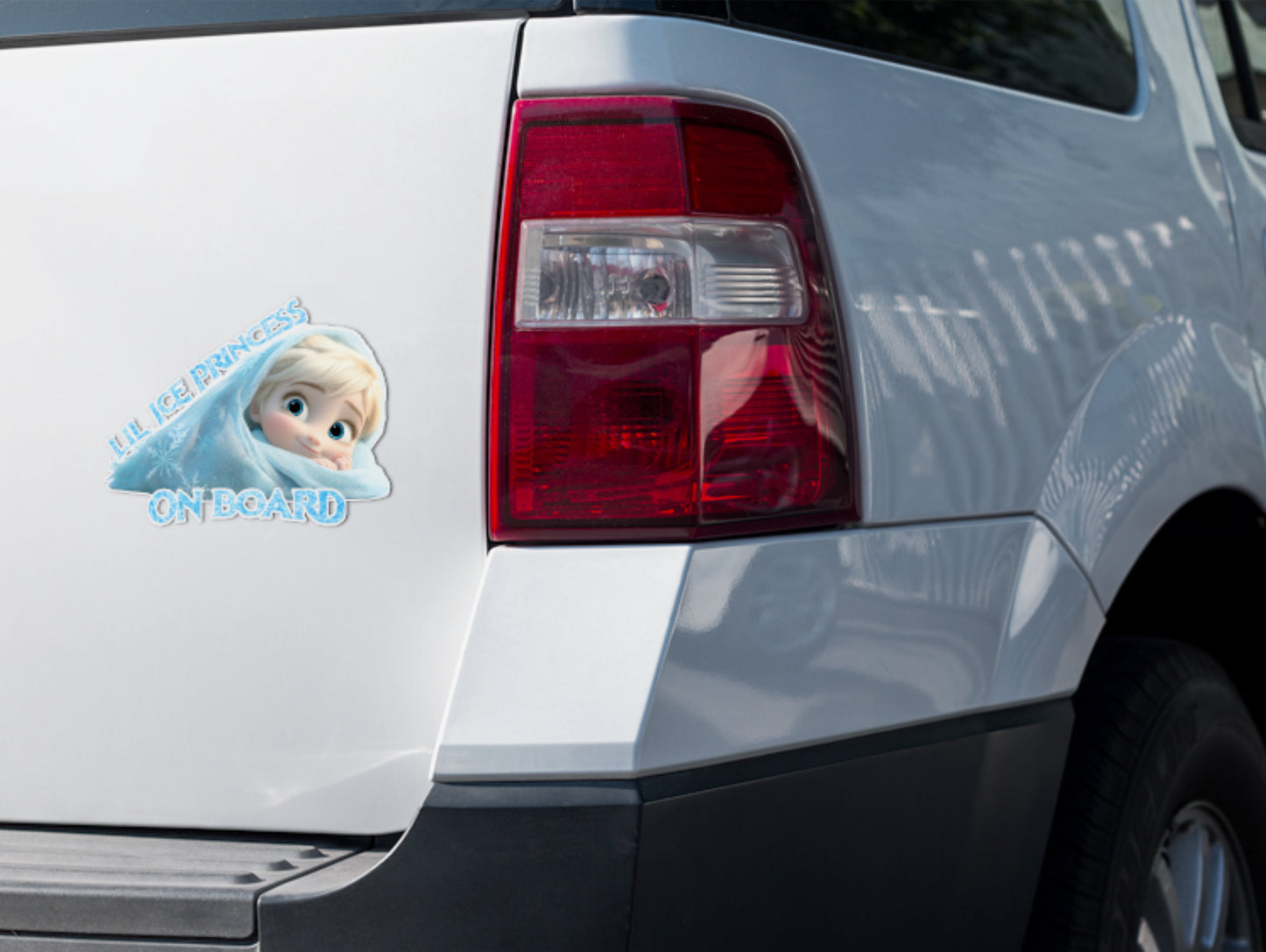 Lil Ice Princess On Board – Frozen Inspired Cute Baby Elsa Car Baby On Board Sticker – High Quality, Weatherproof & Adorable!